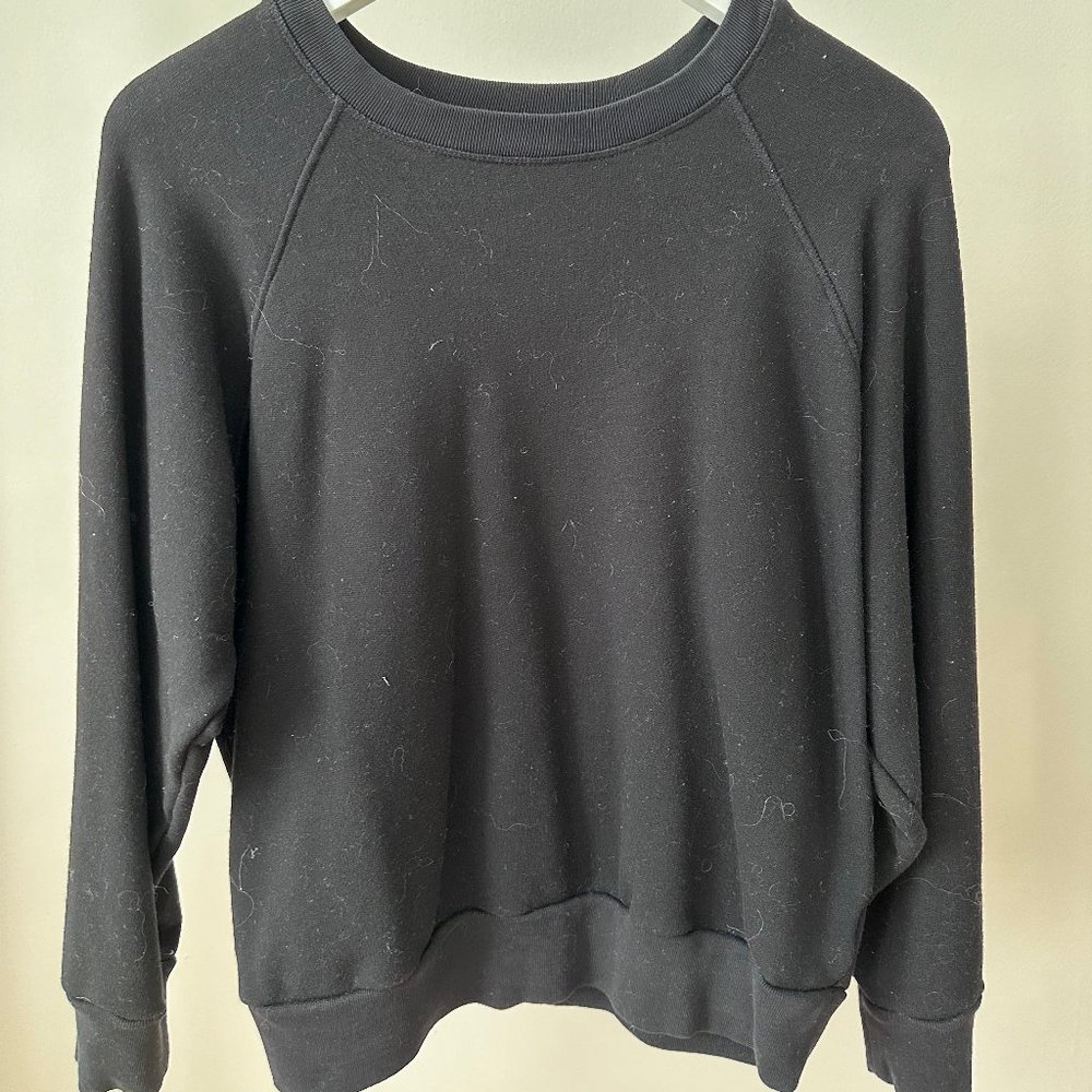 Reformation Black Crewneck